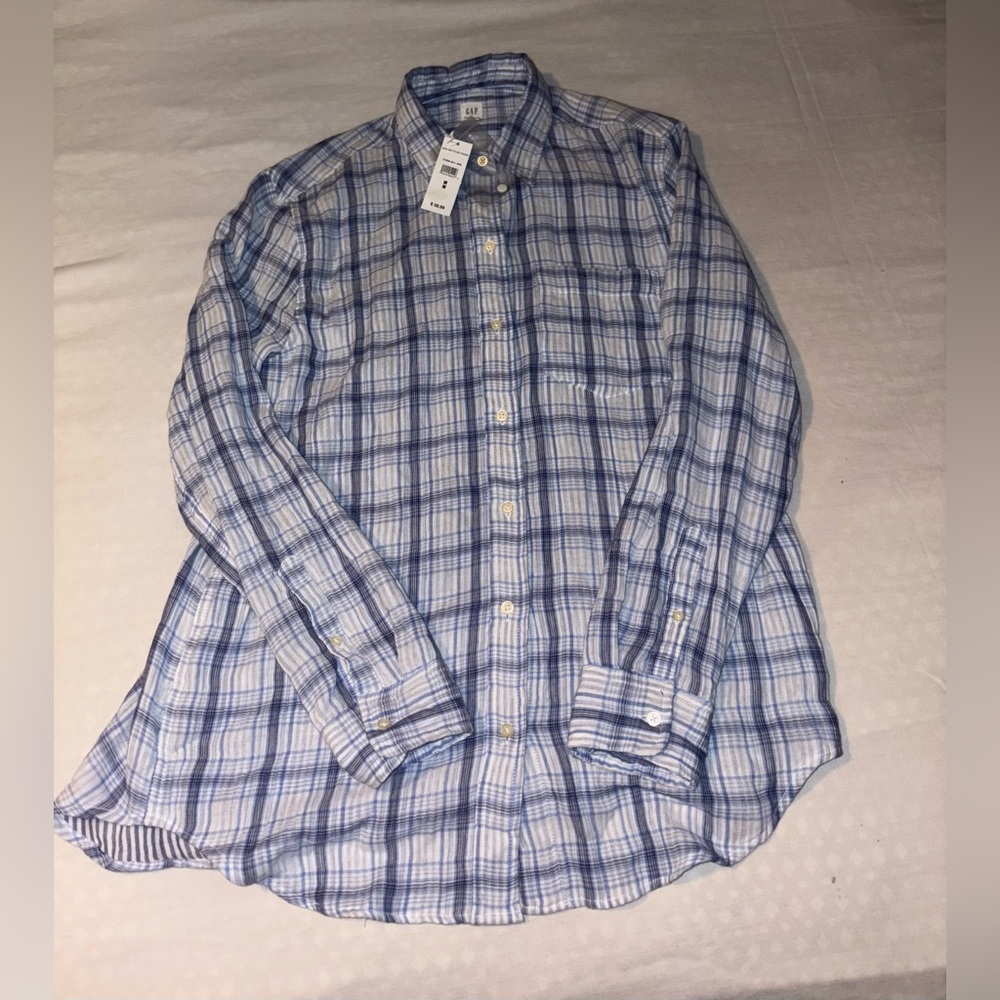NWT VINTAGE GAP PLAID BUTTON UP SIZE M WOMEN’S